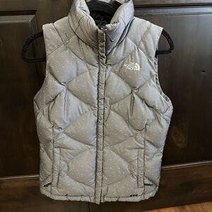 The North Face Light Gray Quilted Vest